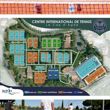 Cap D'agde Antinea, Rochelongue, Piscine Et Parking * Агд